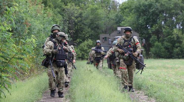 Бойцы спецназа Росгвардии в ДНР