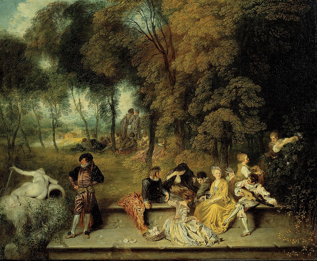 Антуан Ватто. Общество в парке. 1718-1719