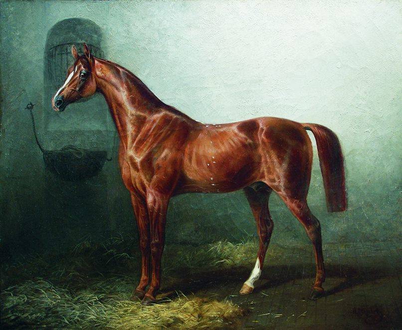 Николай Егорович Сверчков. Лошадь в стойле. 1817-1898 