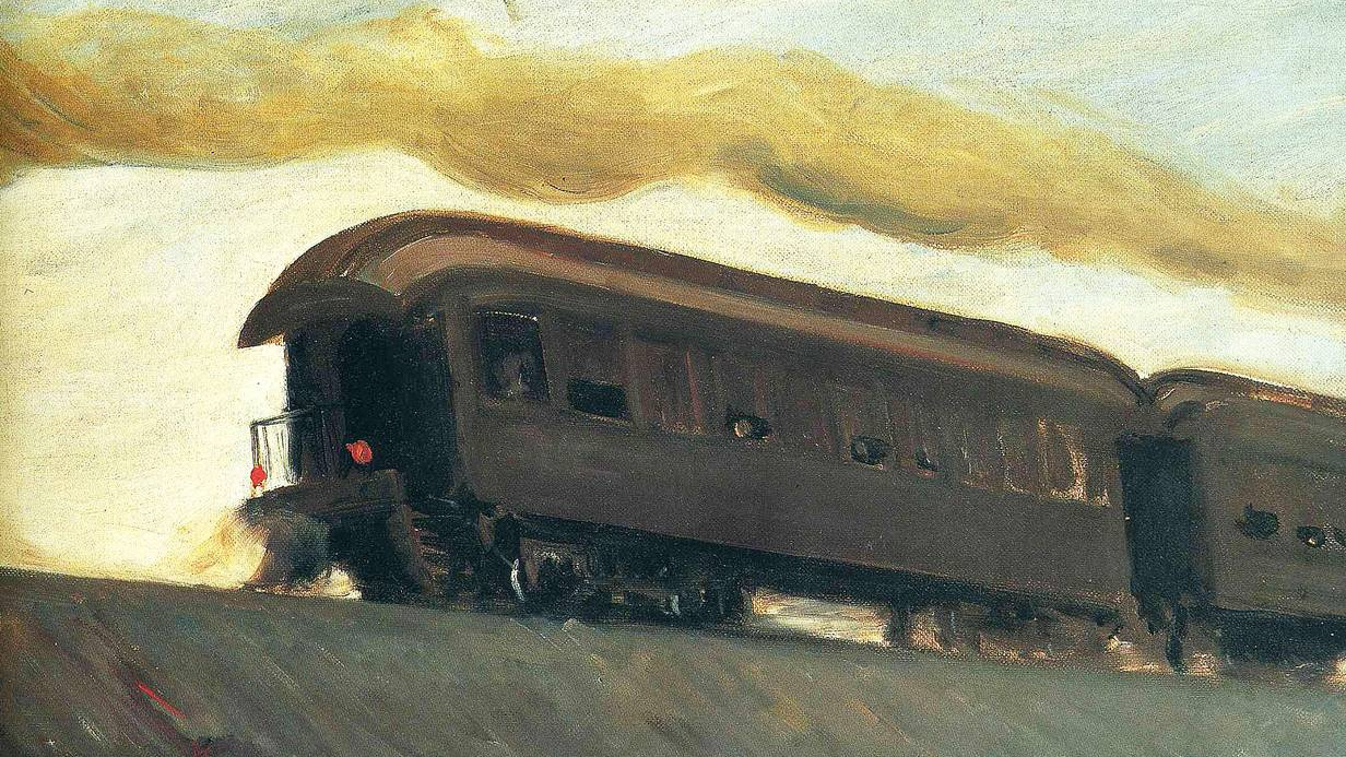 Эдвард Хоппер. Железнодорожный состав (фрагмент). 1908