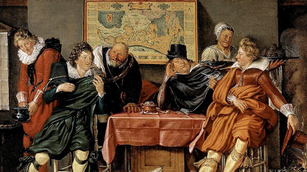 Виллем Питер Бёйтевех. Веселая компания. 1617-1620
