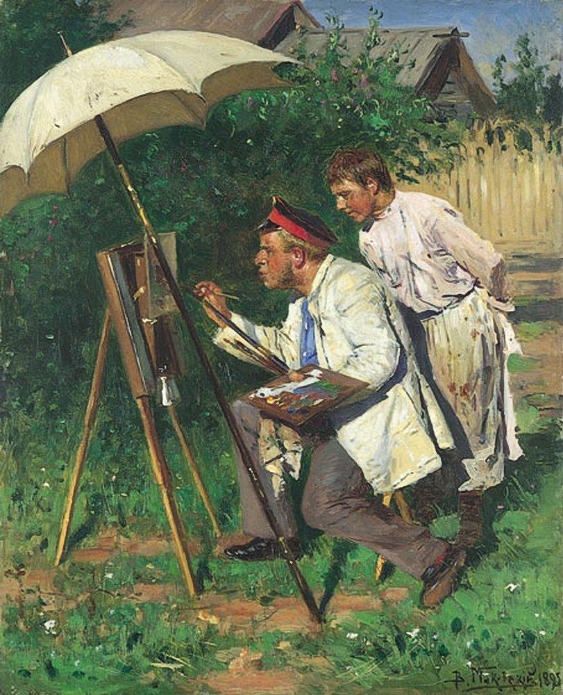 Константин Егорович Маковский. Художник и подмастерье. 1895
