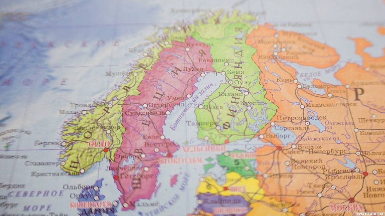Швеция и Финляндия на карта мира