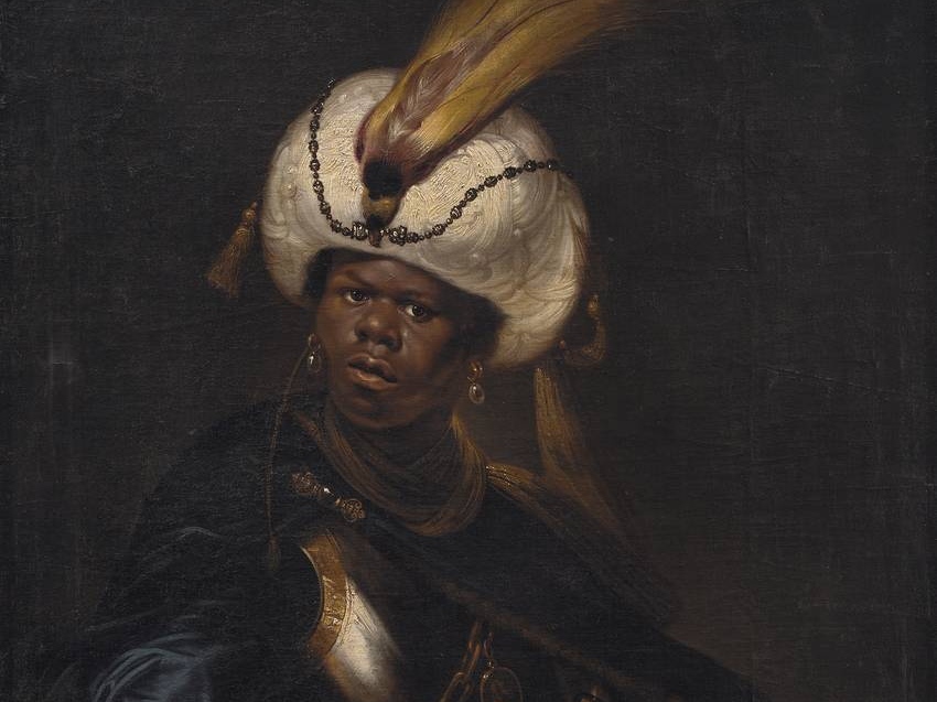 Карел ван Мандер III. Мужчина в тюрбане и доспехах (фрагмент). 1625-1670