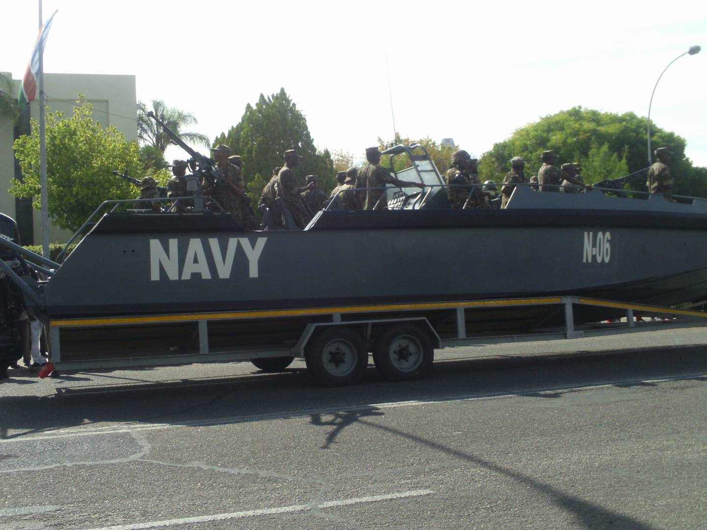 Намибийские морские пехотинцы на параде в Виндхуке