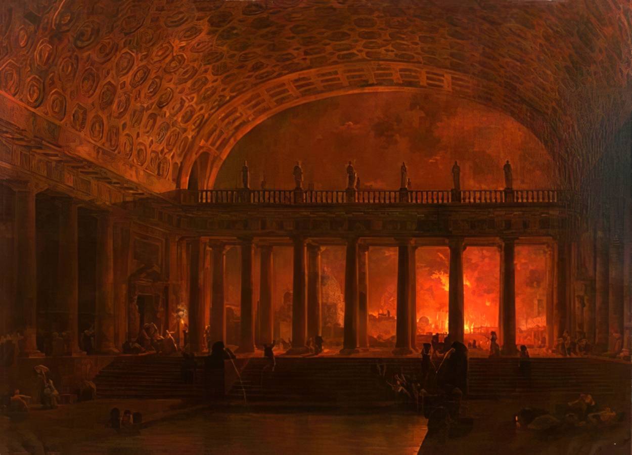 Робер Гюбер. Пожар Рима. 1785