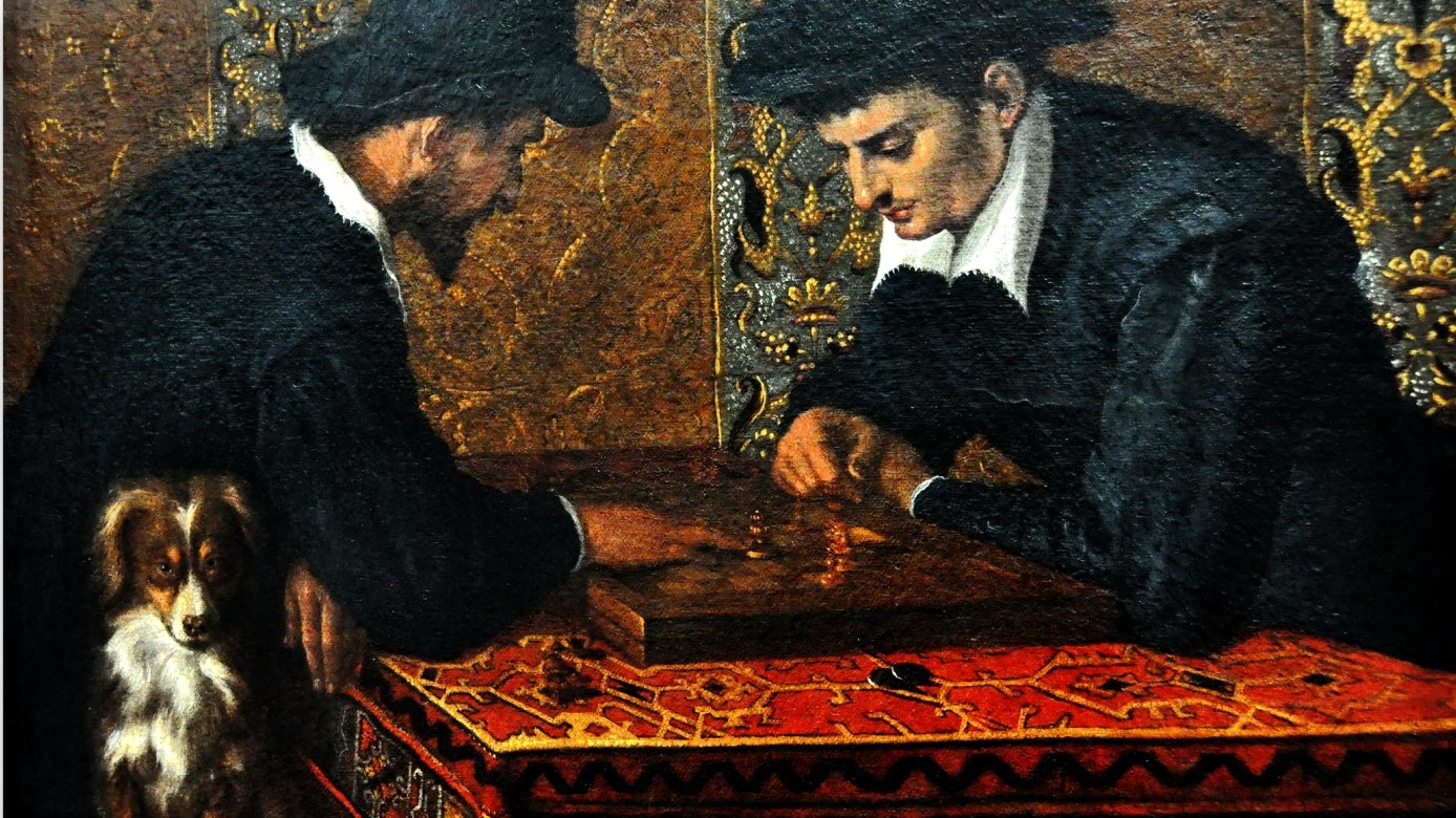 Лодовико Карраччи. Игроки в шахматы. 1590