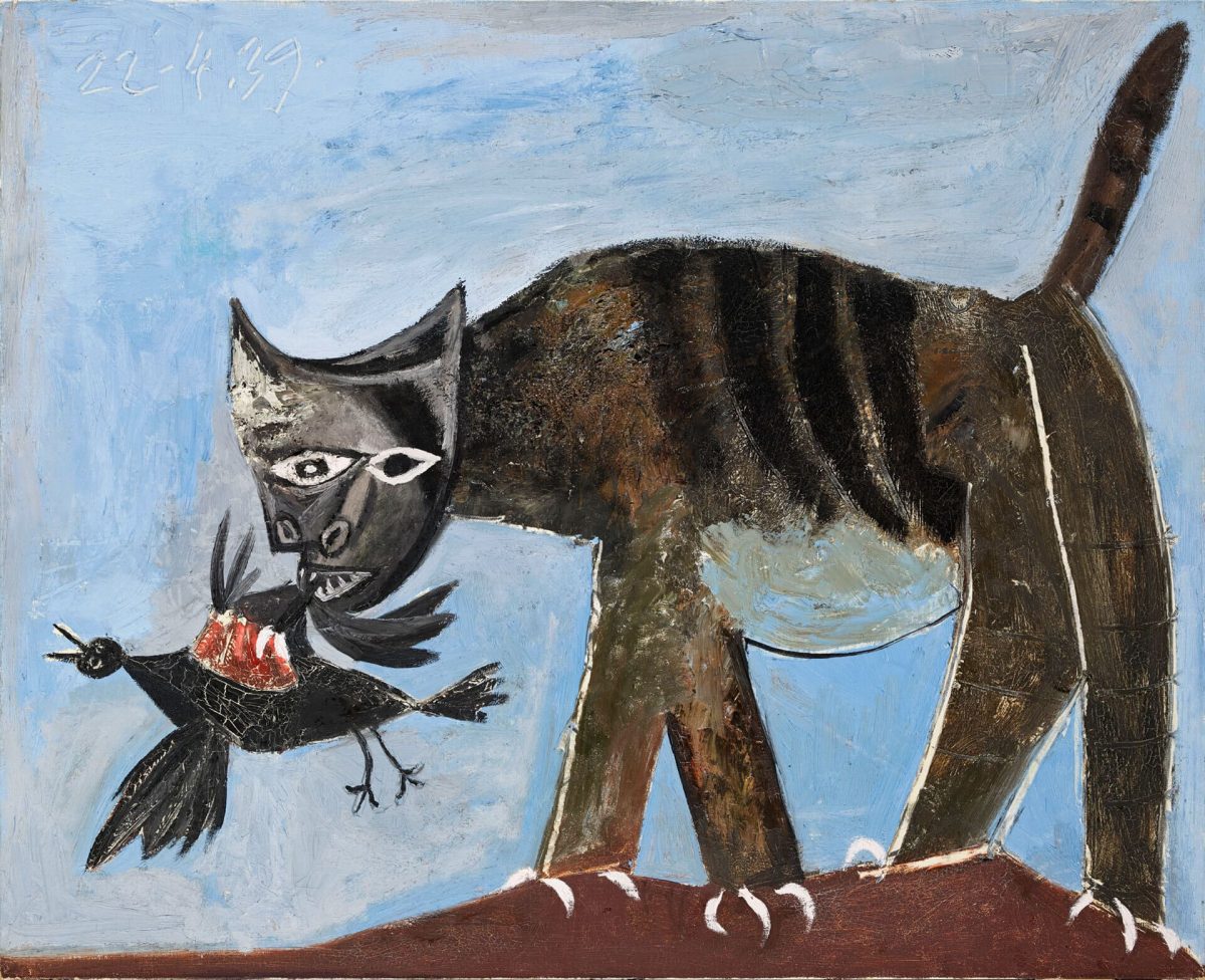 Пабло Пикассо. Кошка, схватившая птицу. 1939