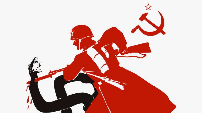 Советский плакат. Алексей Кокорекин. Смерть фашистской гадине! 1945