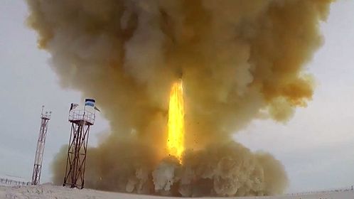 Пуск ракеты комплекса «Авангард» из позиционного района Домбаровский