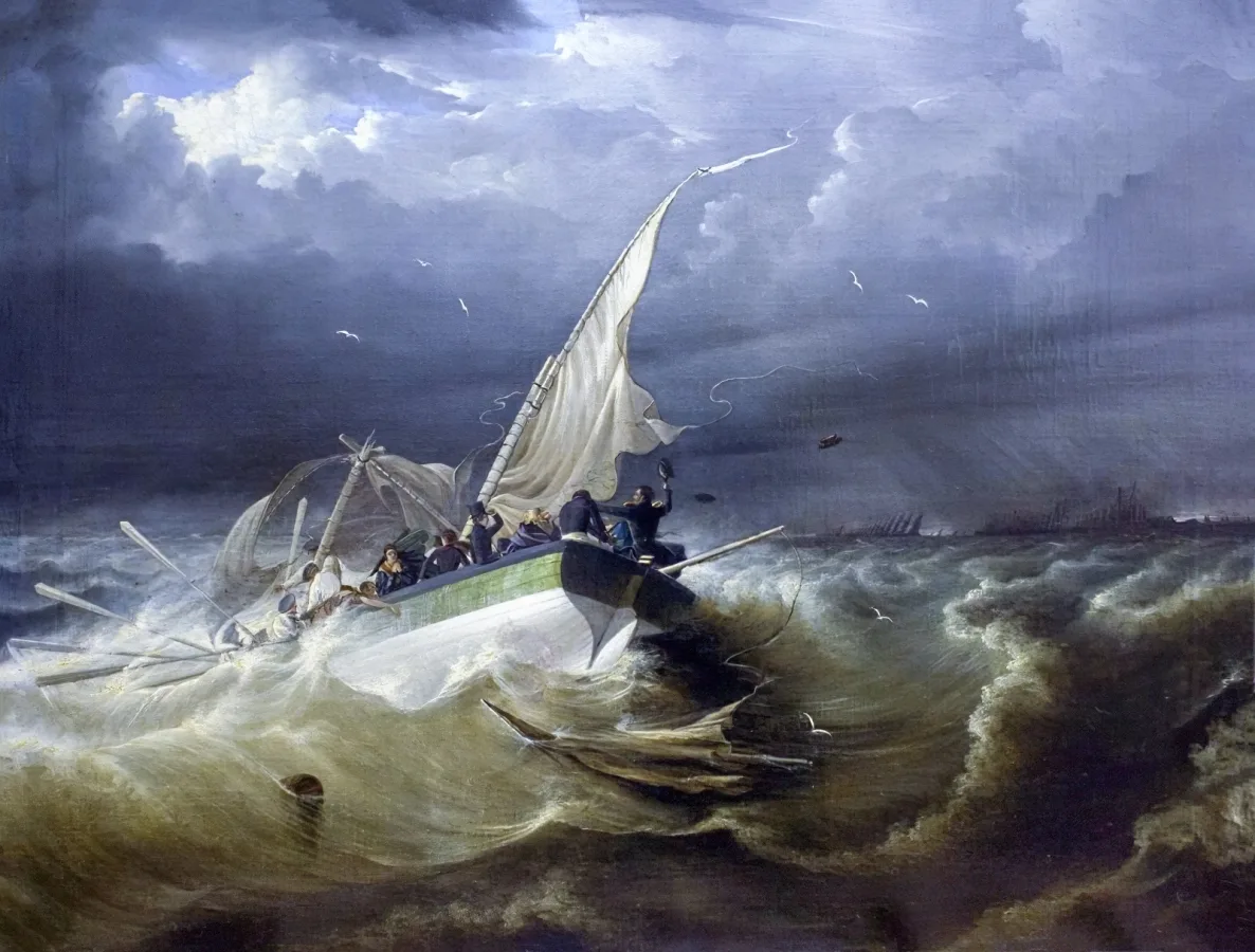 Константин Круговихин. В шторм. 1839