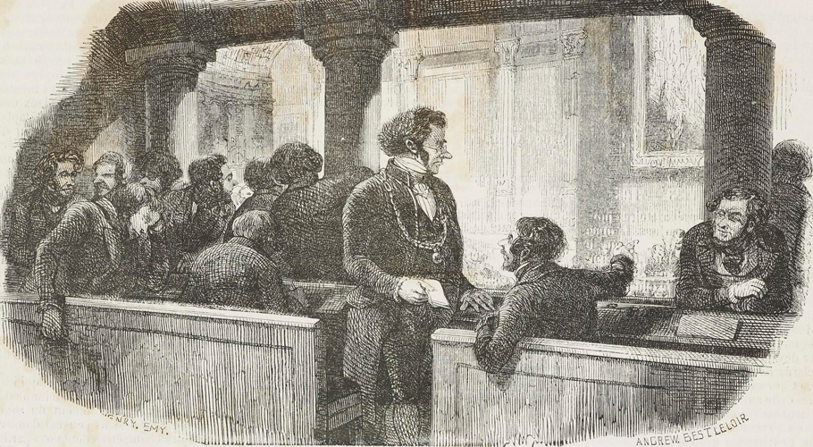 Журналисты в палате депутатов, Париж, Journal Universel No 231, 1847