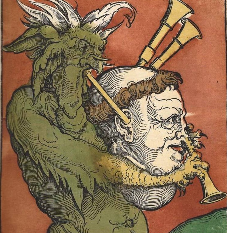 Эрхард Шён. Волынка дьявола. Фрагмент. 1530-е