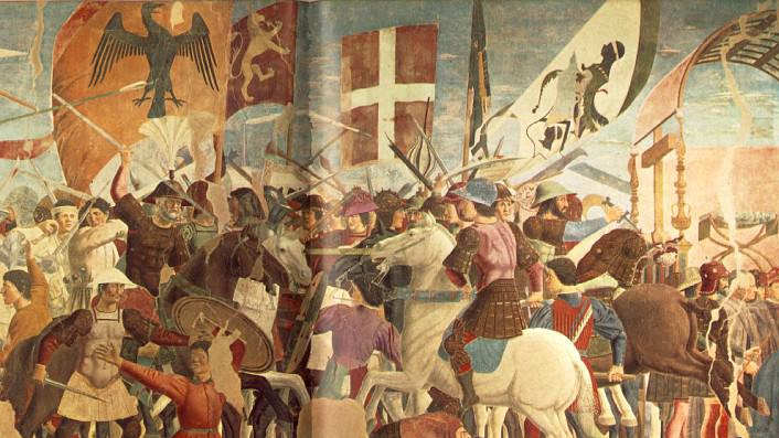 Пьеро делла Франческа. Битва императора Ираклия с Хозроем (фрагмент). XV в.