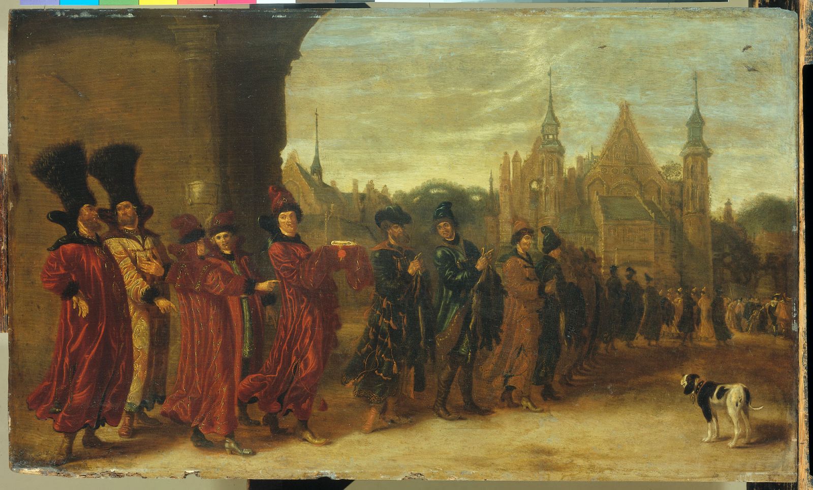 Сибранд ван Беест. Приезд посольства царя Московии на заседание представителей Штатов в Гааге, 4 ноября 1631.