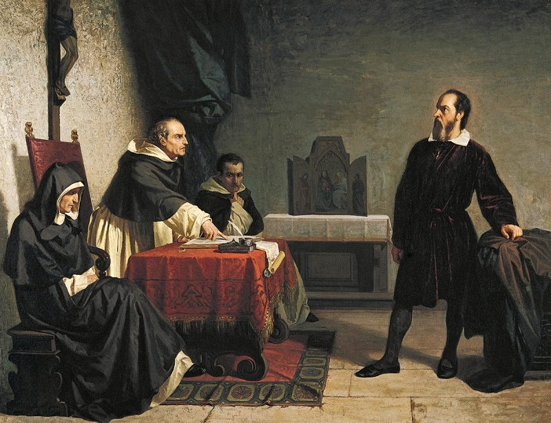 Cristiano Banti. Galileo facing the Roman Inquisition. 1857 г.