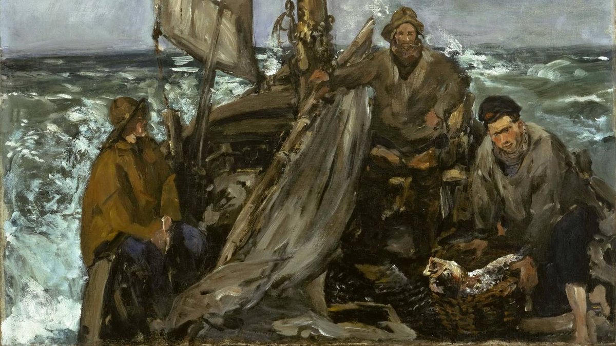 Эдуард Мане. Рыбаки в море. 1873