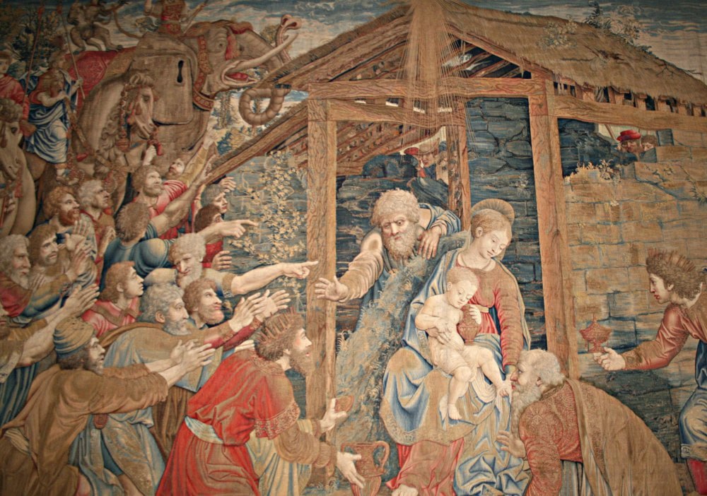 Рафаэль Санти. «Поклонение волхвов».  XVI век