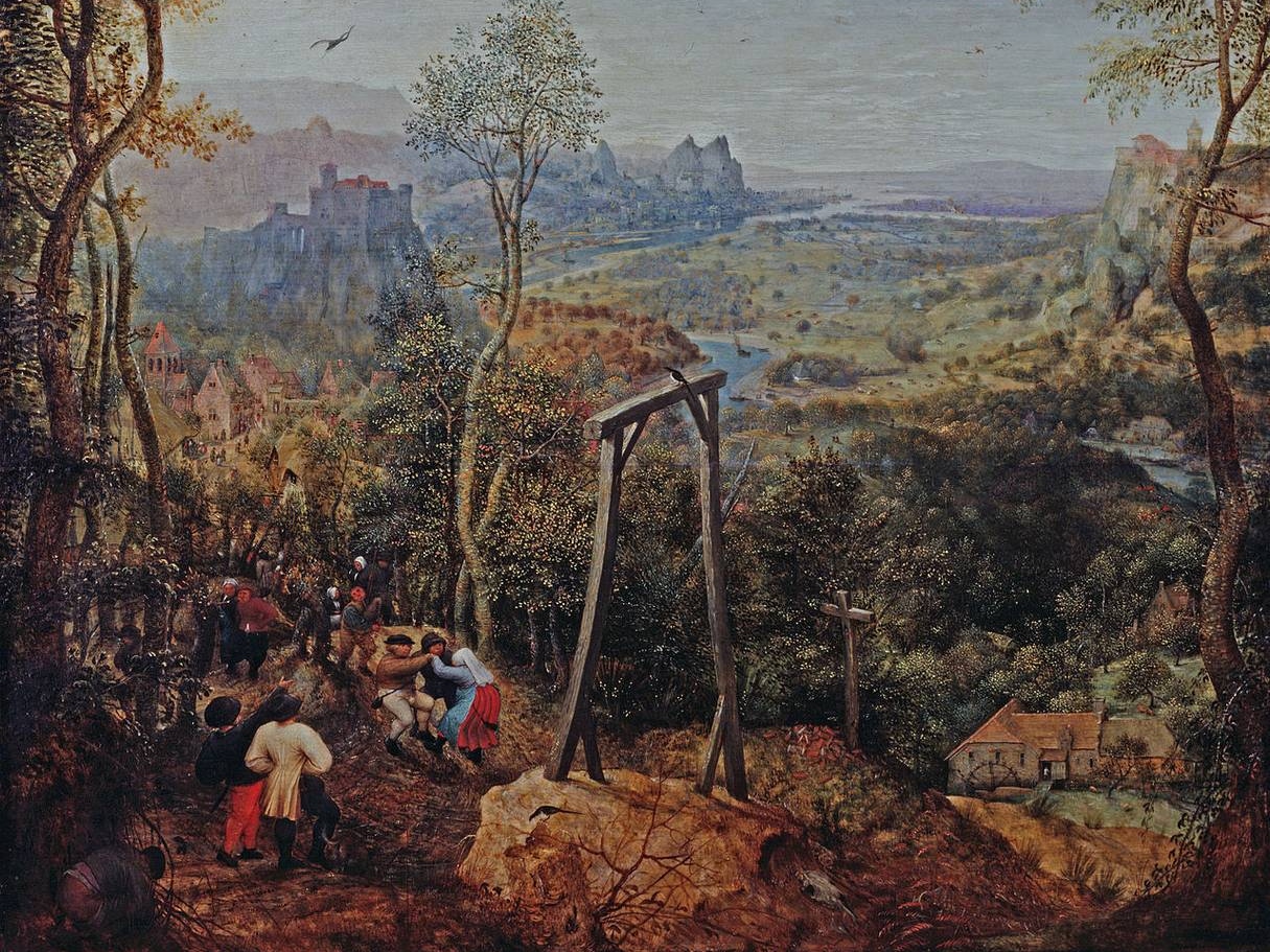 Питер Брейгель Старший. Сорока на виселице (фрагмент). 1568