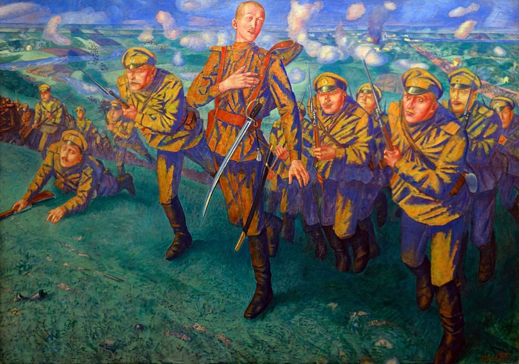 Кузьма Петров-Водкин. На линии огня. 1916