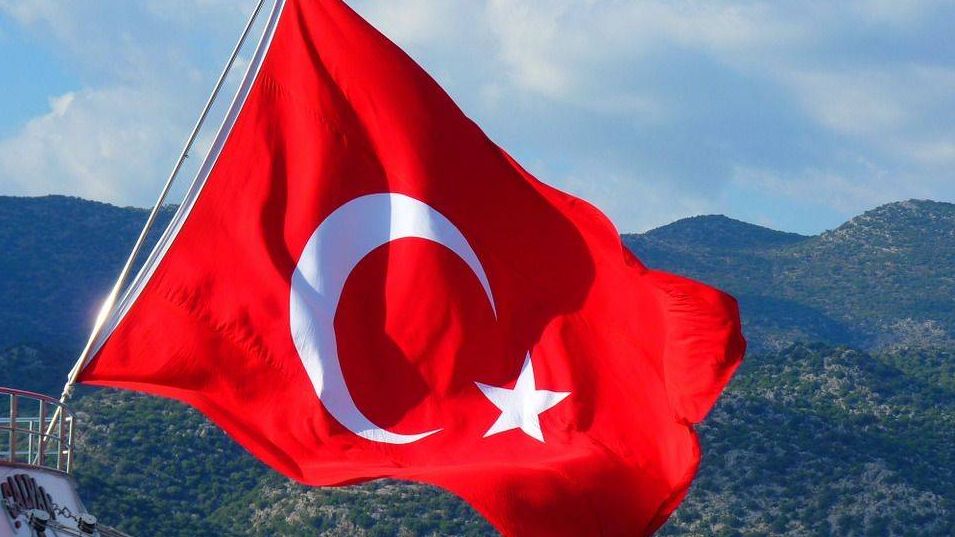 флаг, турецкий, турция