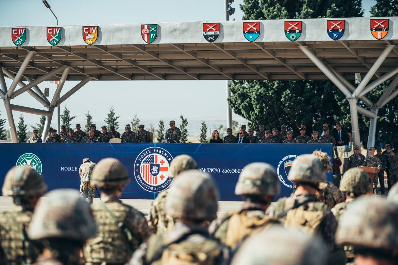 Открытие военных учений «Достойный партнер» в Грузии 29.08.2022 г