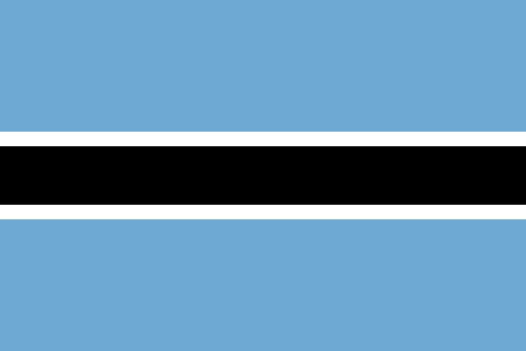 Флаг Республики  Ботсвана.