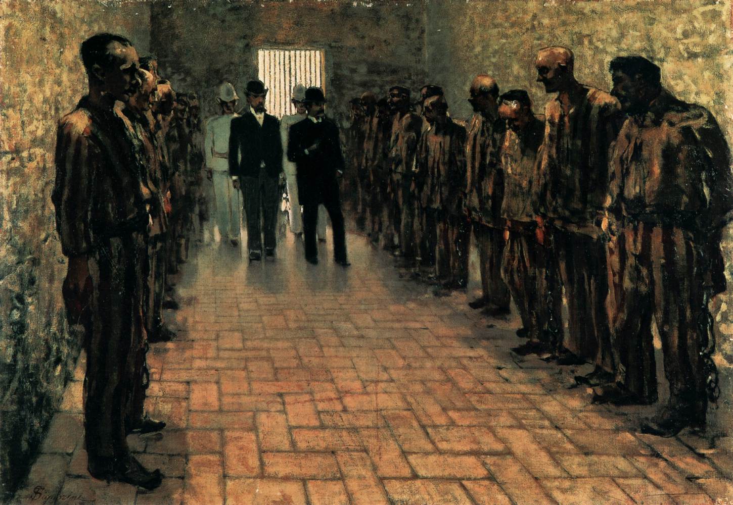 Телемако Синьорини. Тюрьма в Портоферрайо. 1890