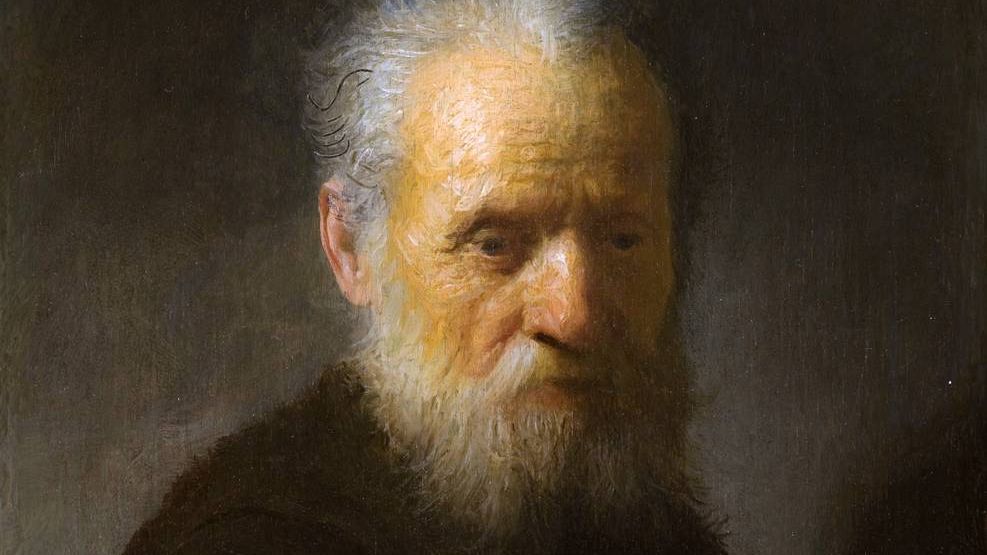 Рембрандт. Старик с бородой (фрагмент). 1630