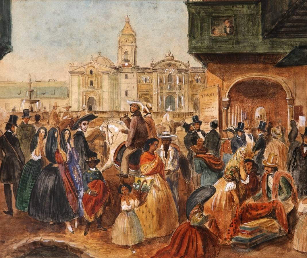 Йоганн Мориц Ругендас. Сборище в Лиме. 1843