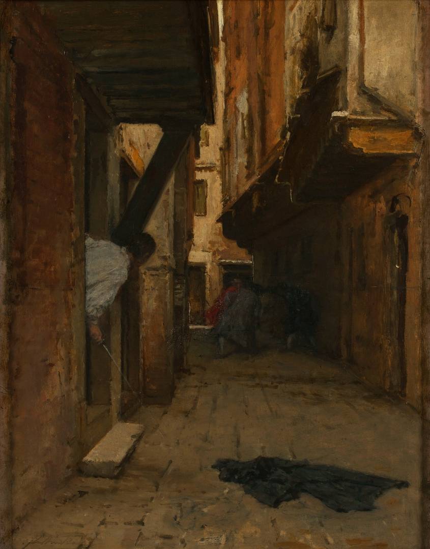 Август фон Петтенкофен. Уличная драка. 1887
