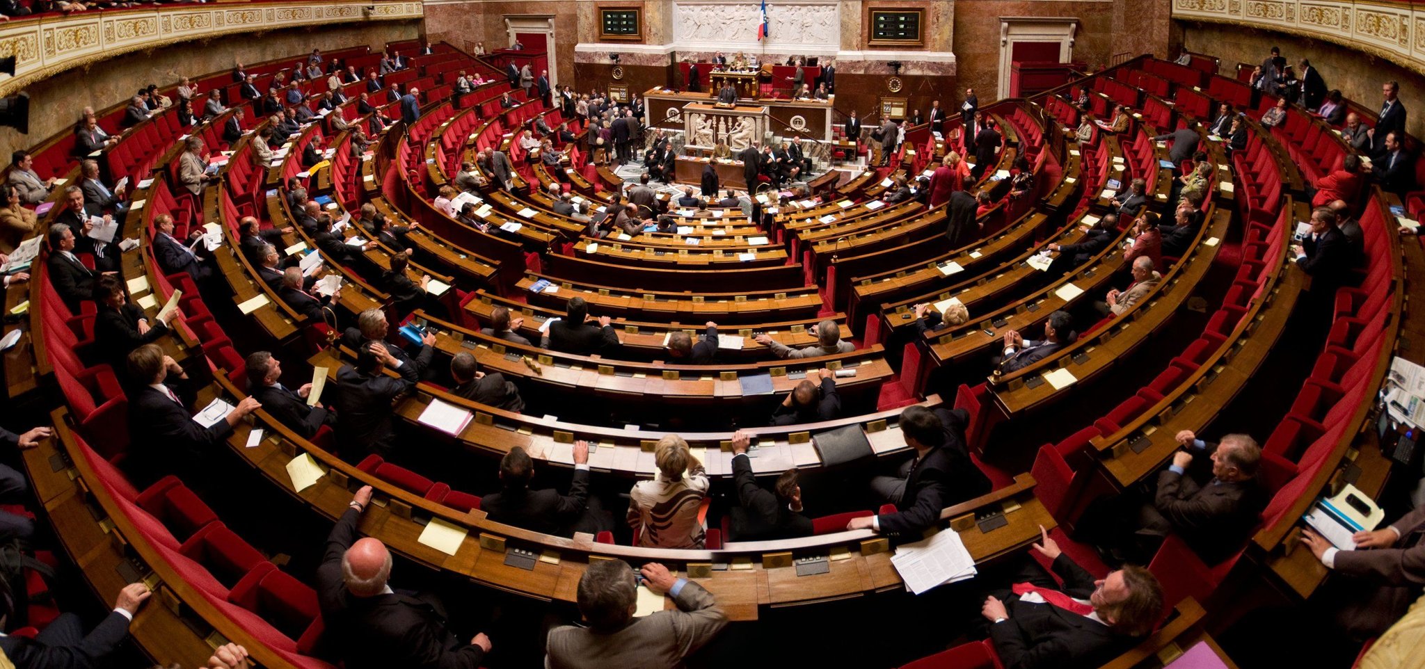 Палата Национального собрания Франции, автор: Richard Ying et Tangui Morlier, лицензия: CC BY SA 3.0