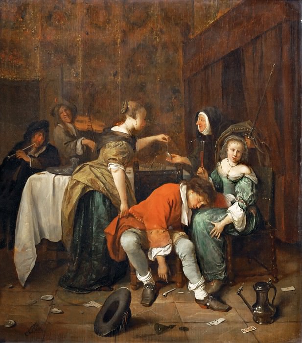 Ян Хавикс Стен. Непристойная компания. 1665-1670