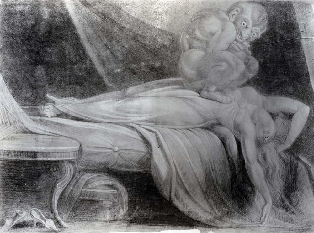 Иоганн Генрих Фюсли. Ночной кошмар (эскиз). 1781