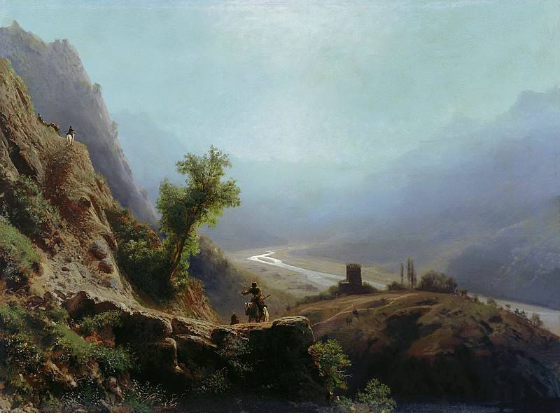 Лев Лагорио. В горах Кавказа. 1879