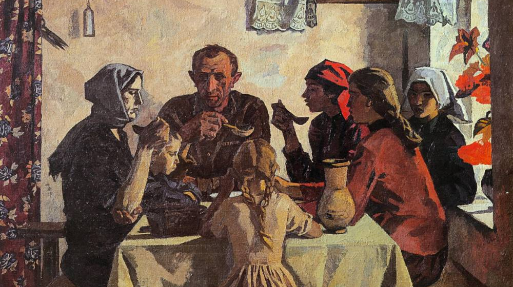 Виктор Иванов. Семья (фрагмент). 1945