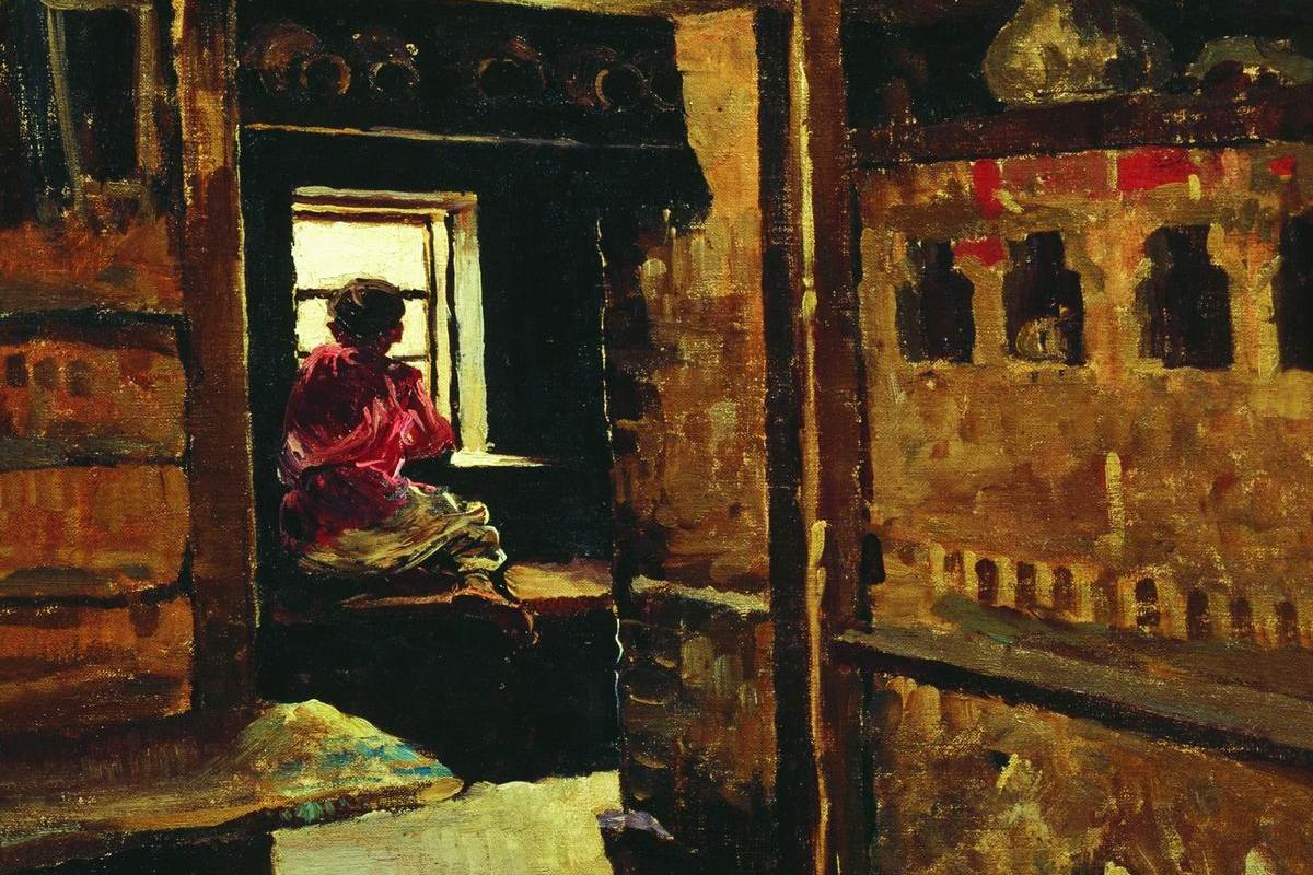 Сергей Арсеньевич Виноградов. Мальчик у окна. 1890-е.