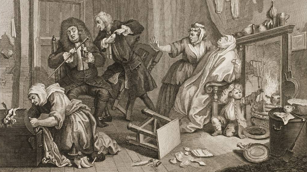 Уильям Хогарт. Карьера проститутки. Умирает, пока доктора спорят. 1731