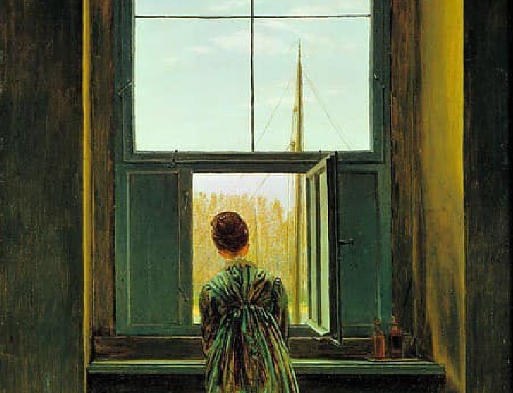 Каспар Давид Фридрих. Женщина у окна. Фрагмент. 1822