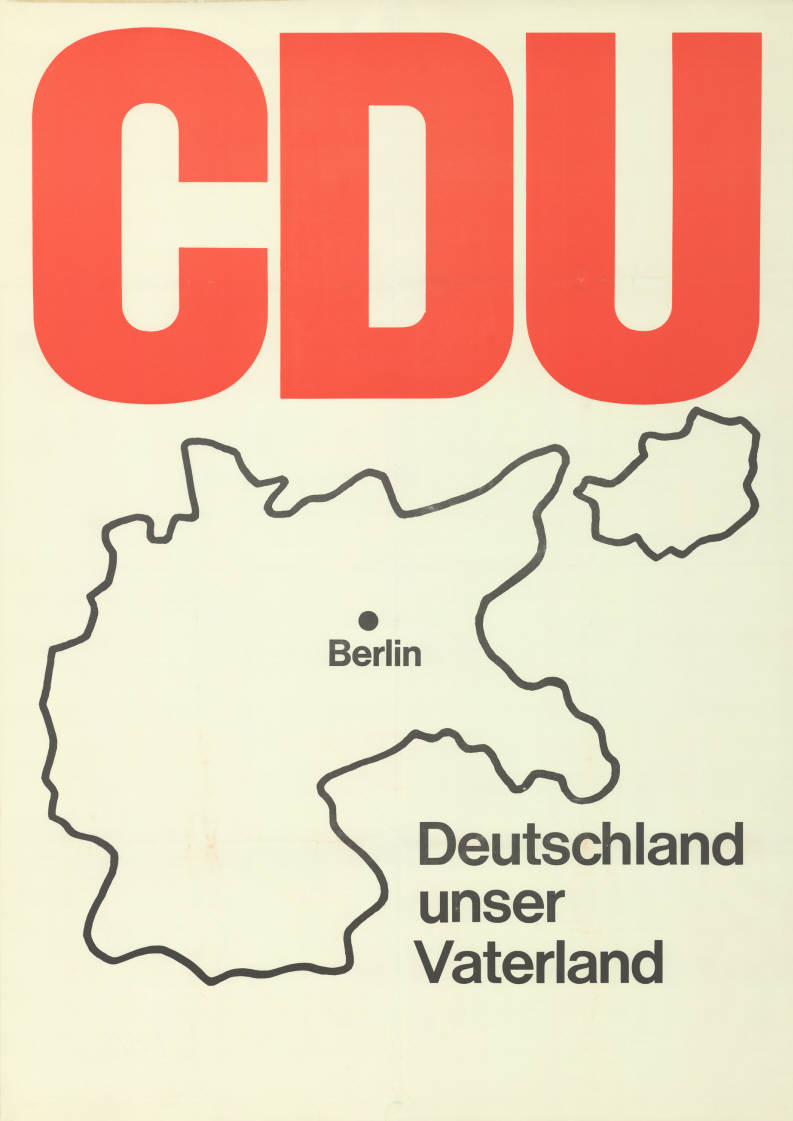 Плакат ХДС 1967 года с границами Германии 1937 года
