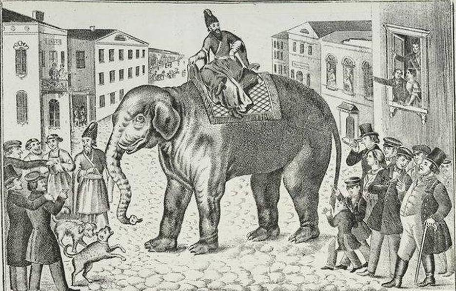 Слон и моська. 1857