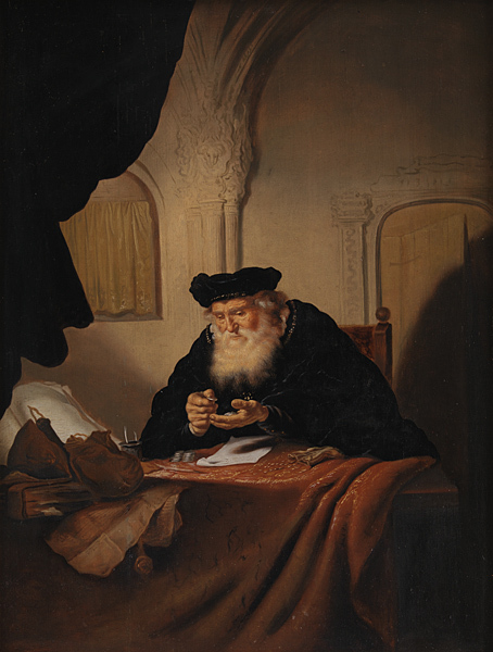 Саломон Конинк. Старик, считающий свои деньги. 1635