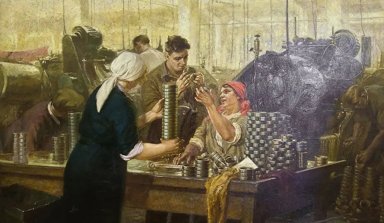 Вера Орлова. Завод «Шарикоподшипник» (фрагмент). 1936-1937