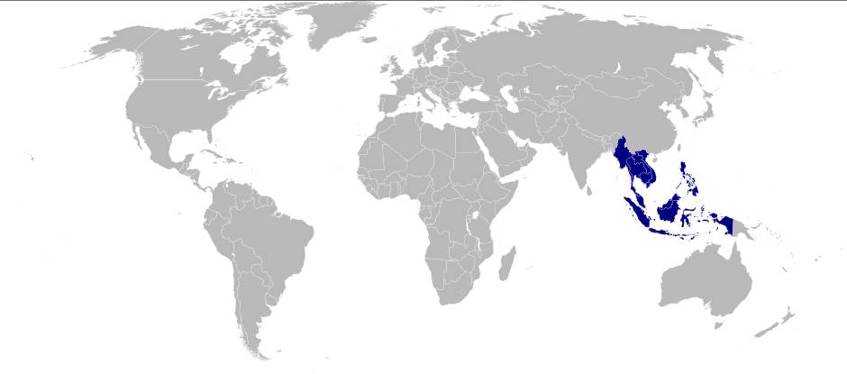государства члены АСЕАН. карта.
