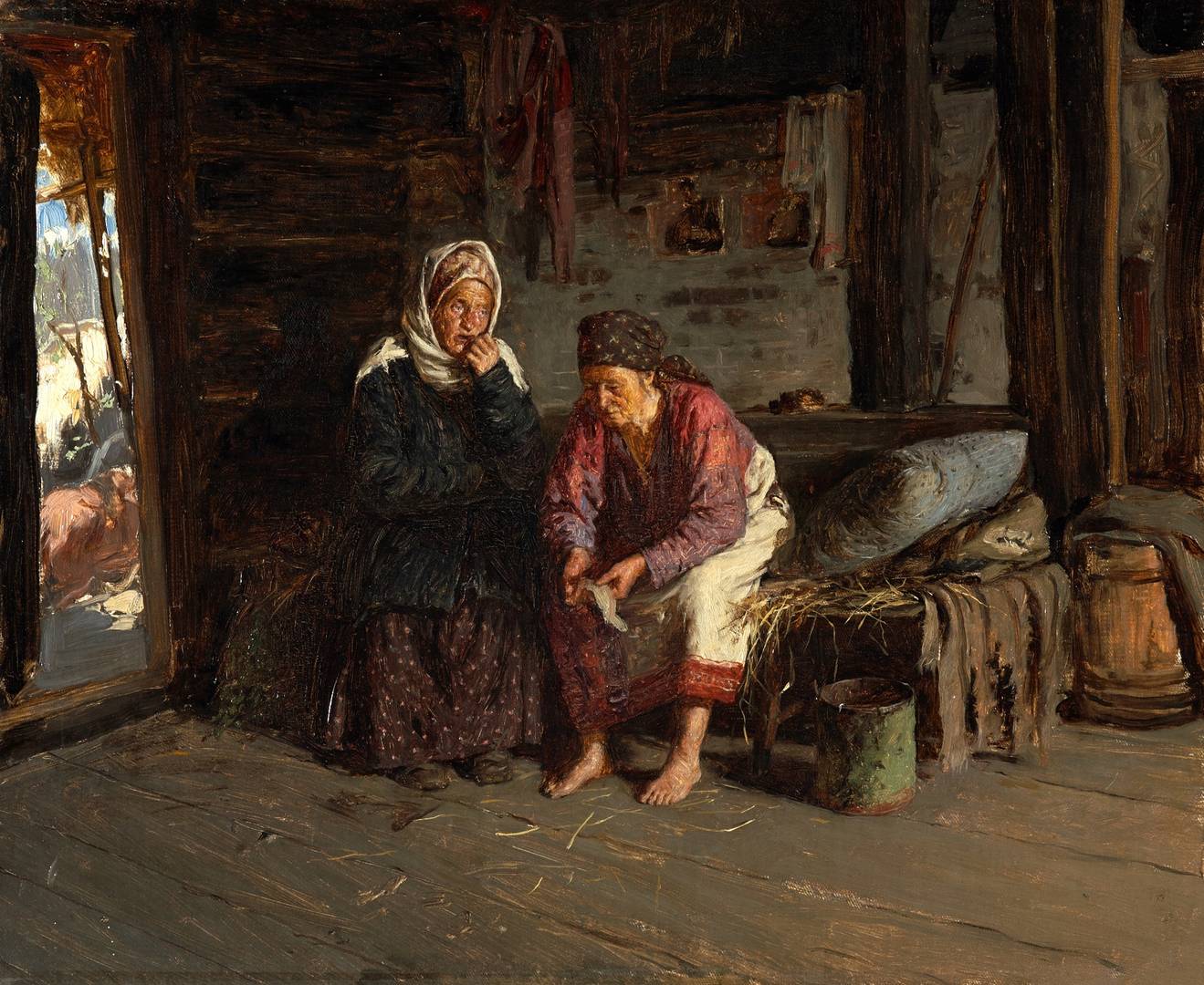 Абрам Архипов. Посещение больной. 1885