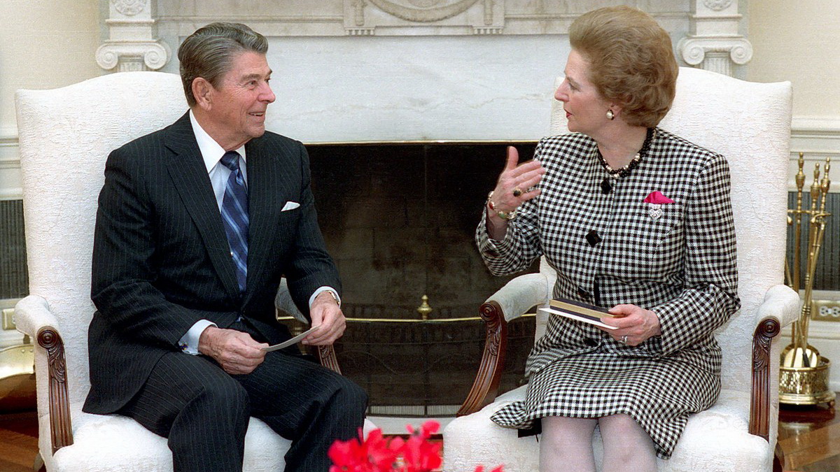 Встреча президента Рейгана с премьер-министром Великобритании Маргарет Тэтчер в Овальном кабинете