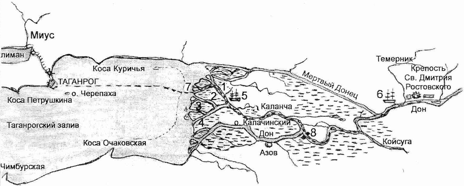 Карта таганрогского залива