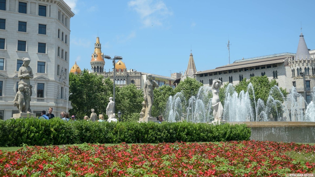 Площадь Каталонии, Барселона, Испания