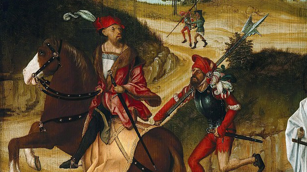 Нюрнбергский мастер. Наемники, убегающие от смерти (фрагмент). Около 1510