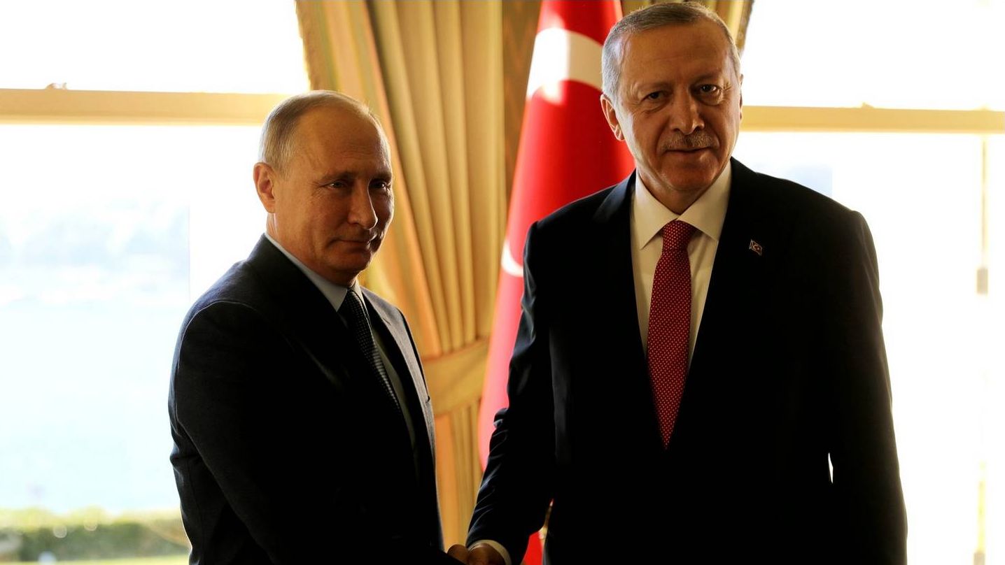 Владимир Путин с Реджепом Эрдоганом, 27.10.2018